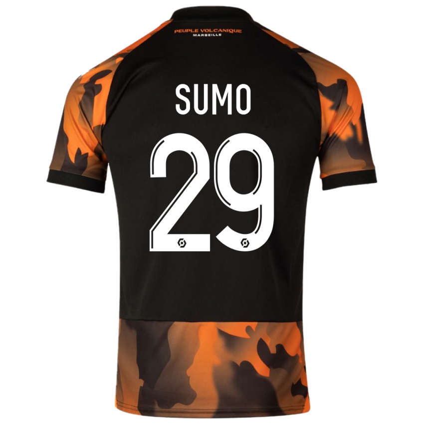 Dzieci Eva Sumo #29 Czarny Pomarańczowy Trzeci Komplet Koszulka 2023/24 Koszulki Klubowe