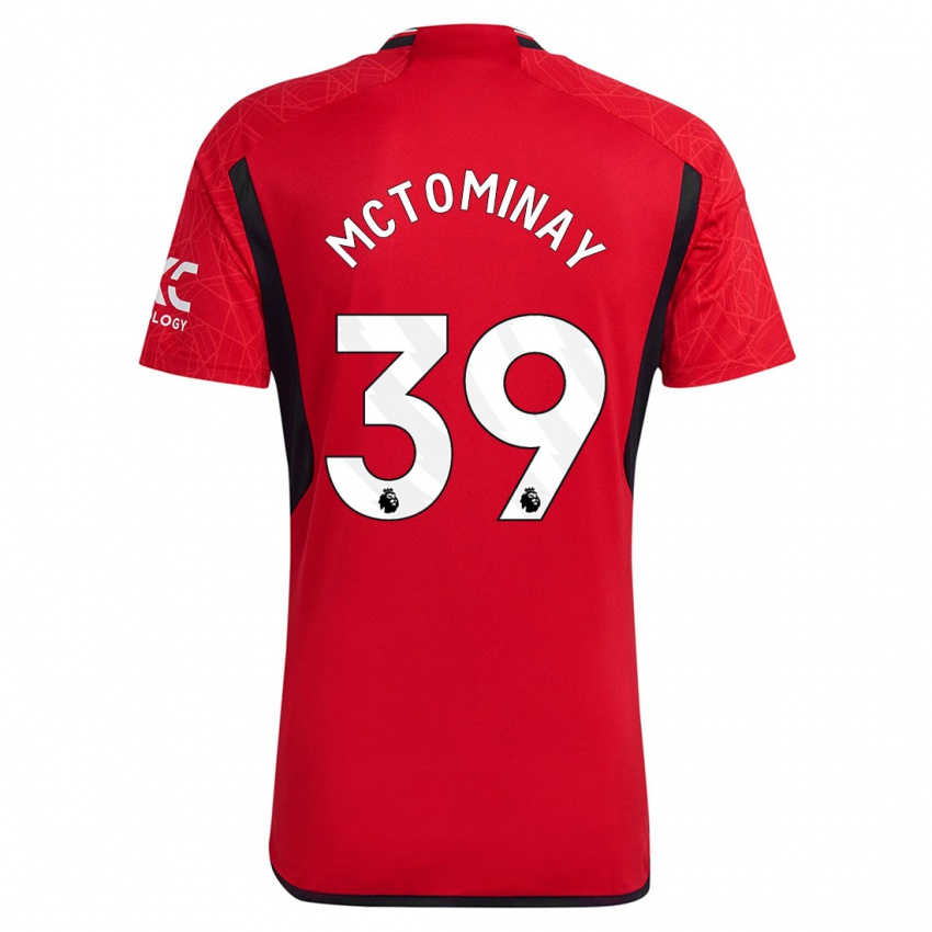 Męski Scott Mctominay #39 Czerwony Domowa Koszulka 2023/24 Koszulki Klubowe