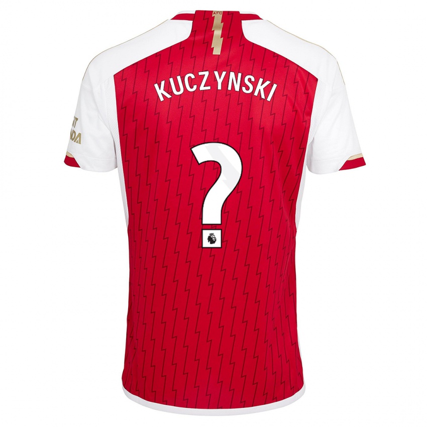 Męski Max Kuczynski #0 Czerwony Domowa Koszulka 2023/24 Koszulki Klubowe