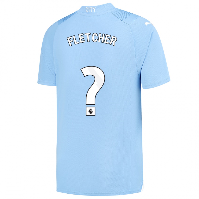 Męski Luca Fletcher #0 Jasny Niebieski Domowa Koszulka 2023/24 Koszulki Klubowe