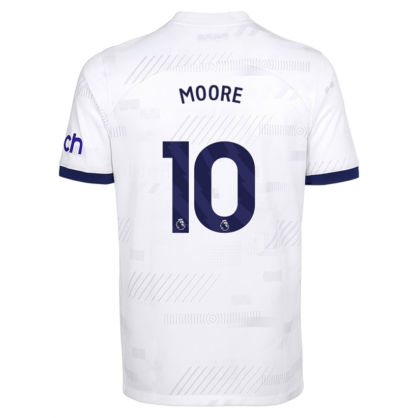 Męski Mikey Moore #10 Biały Domowa Koszulka 2023/24 Koszulki Klubowe