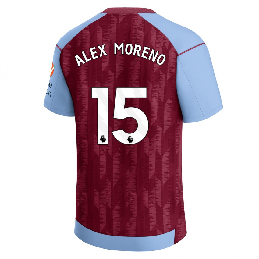 Męski Alex Moreno #15 Bordowy Błękit Domowa Koszulka 2023/24 Koszulki Klubowe