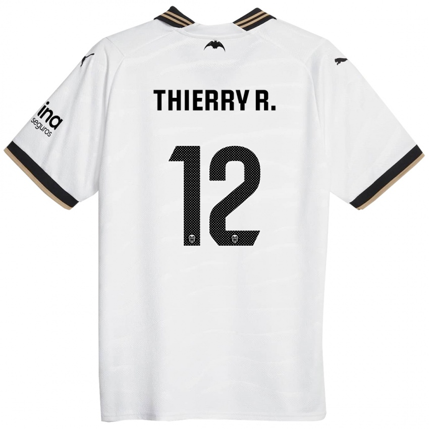 Męski Thierry Correia #12 Biały Domowa Koszulka 2023/24 Koszulki Klubowe