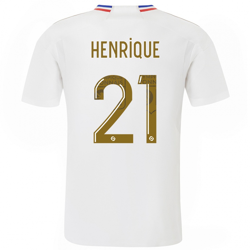 Męski Henrique #21 Biały Domowa Koszulka 2023/24 Koszulki Klubowe