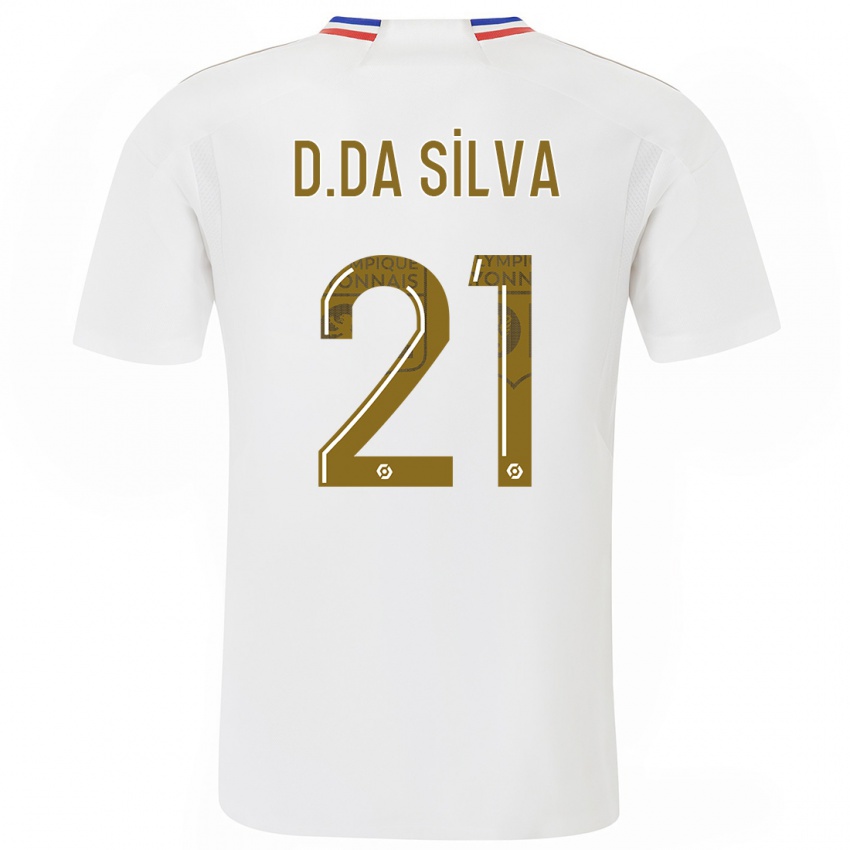 Męski Damien Da Silva #21 Biały Domowa Koszulka 2023/24 Koszulki Klubowe