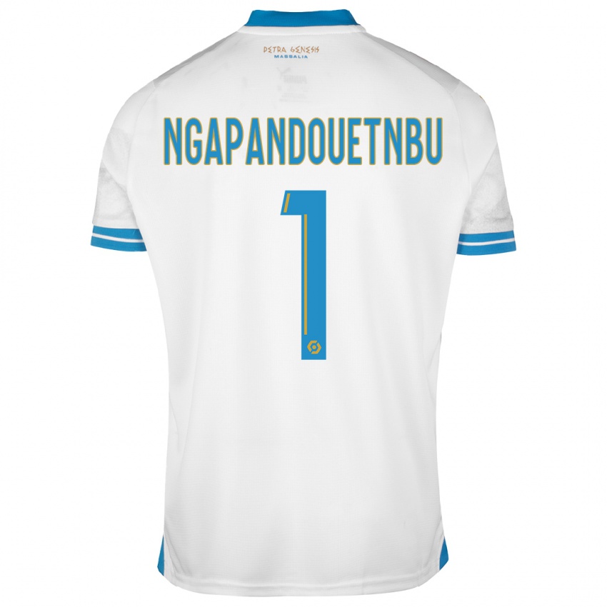 Męski Simon Ngapandouetnbu #1 Biały Domowa Koszulka 2023/24 Koszulki Klubowe