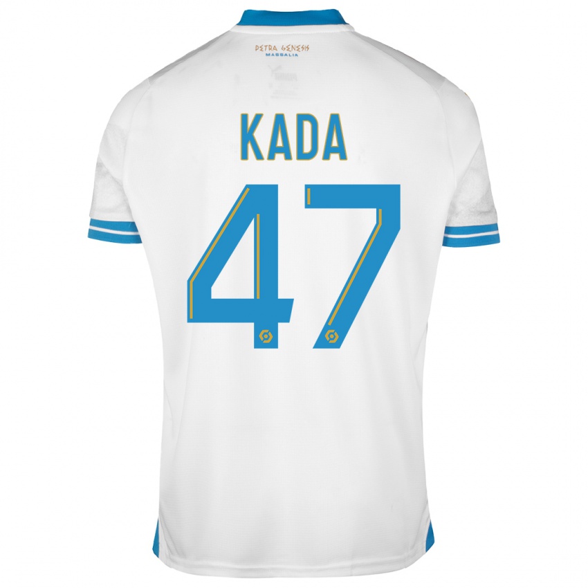 Męski Joakim Kada #47 Biały Domowa Koszulka 2023/24 Koszulki Klubowe