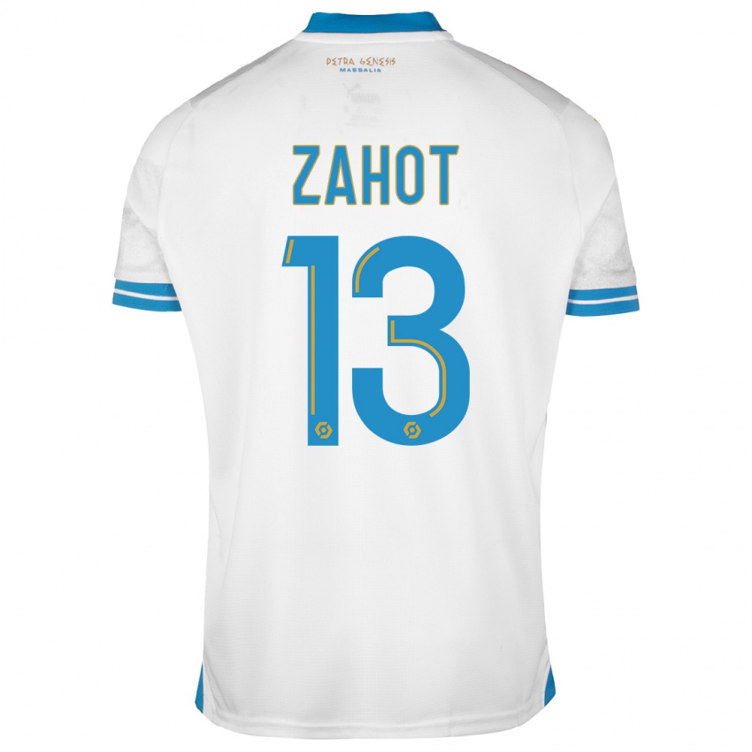 Męski Sarah Zahot #13 Biały Domowa Koszulka 2023/24 Koszulki Klubowe