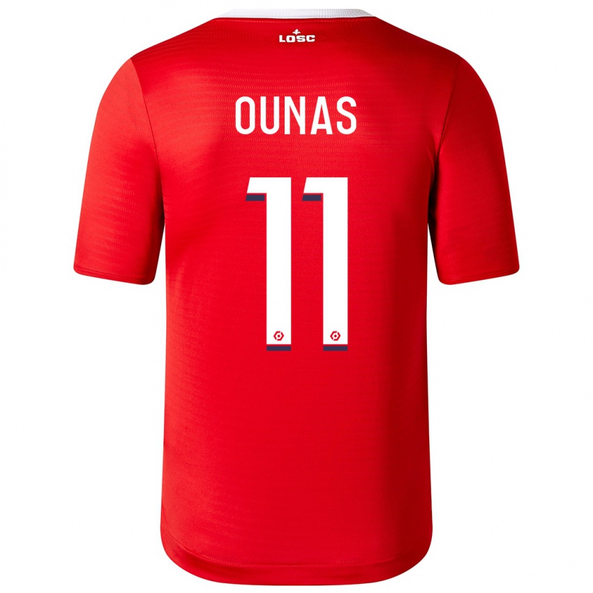 Męski Adam Ounas #11 Czerwony Domowa Koszulka 2023/24 Koszulki Klubowe