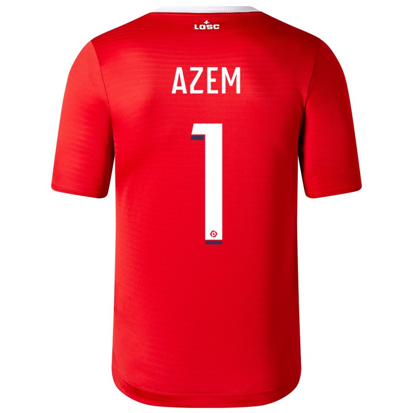 Męski Floriane Azem #1 Czerwony Domowa Koszulka 2023/24 Koszulki Klubowe