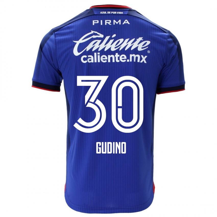 Męski Andres Gudino #30 Niebieski Domowa Koszulka 2023/24 Koszulki Klubowe