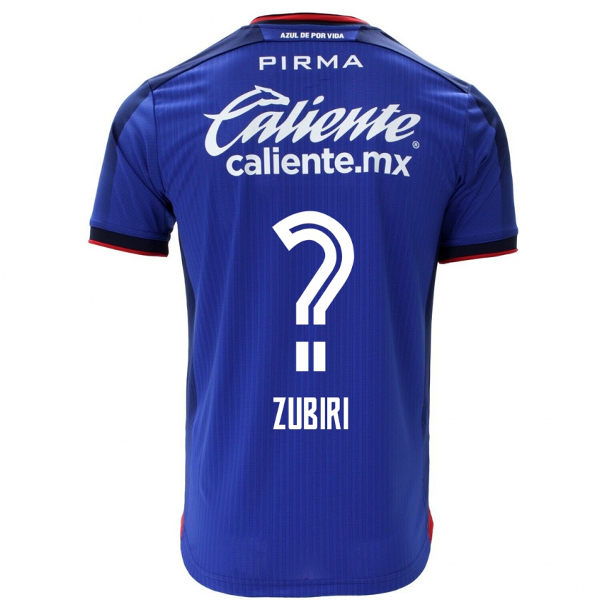 Męski Alan Zubiri #0 Niebieski Domowa Koszulka 2023/24 Koszulki Klubowe