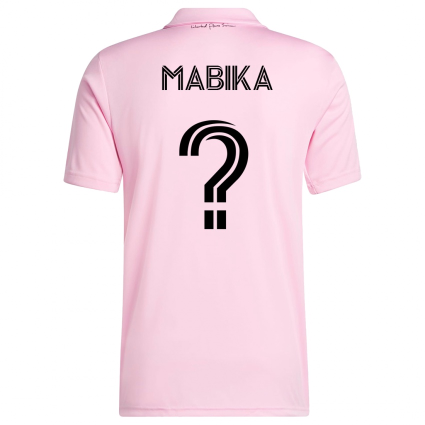 Męski Aimé Mabika #0 Różowy Domowa Koszulka 2023/24 Koszulki Klubowe
