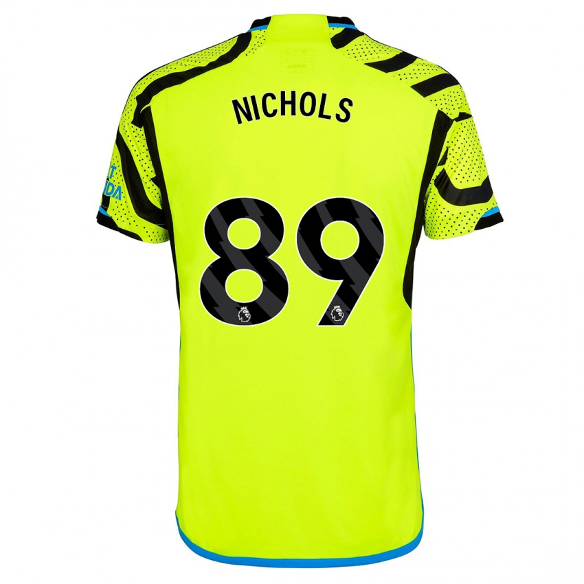 Męski Josh Nichols #89 Żółty Wyjazdowa Koszulka 2023/24 Koszulki Klubowe