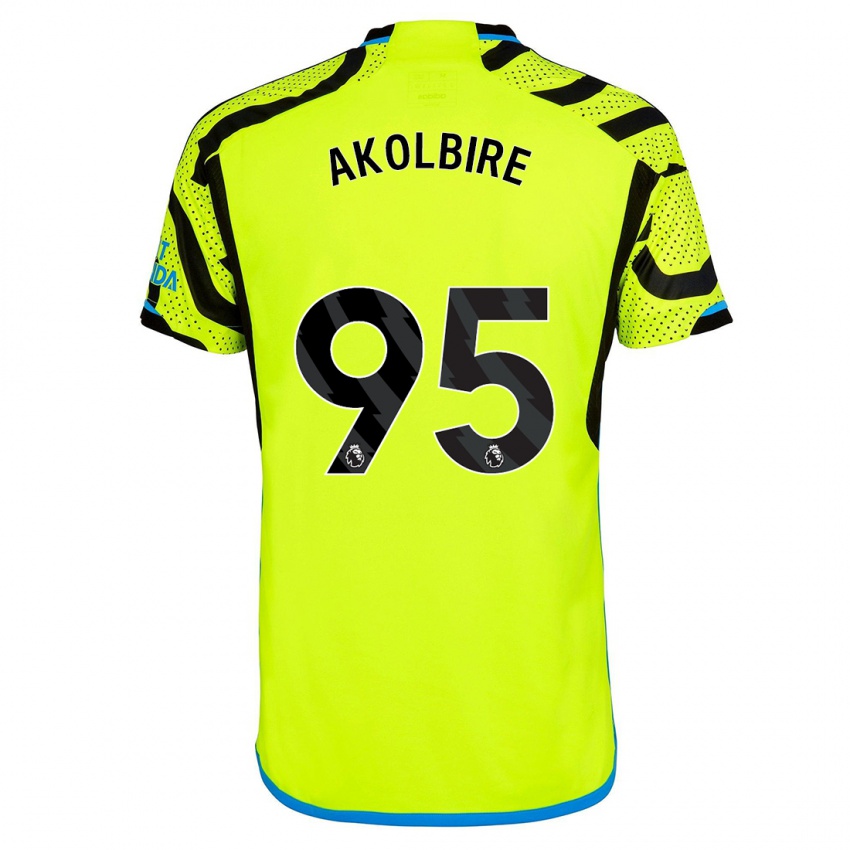 Męski Bless Akolbire #95 Żółty Wyjazdowa Koszulka 2023/24 Koszulki Klubowe