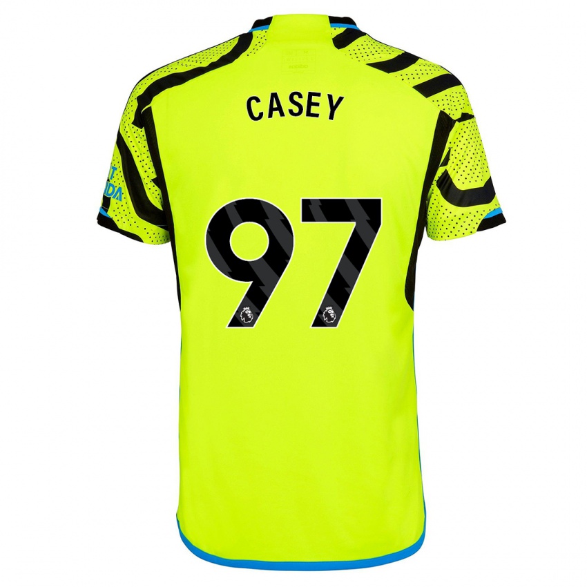 Męski Dan Casey #97 Żółty Wyjazdowa Koszulka 2023/24 Koszulki Klubowe