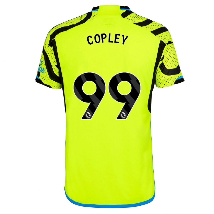 Męski Louie Copley #99 Żółty Wyjazdowa Koszulka 2023/24 Koszulki Klubowe
