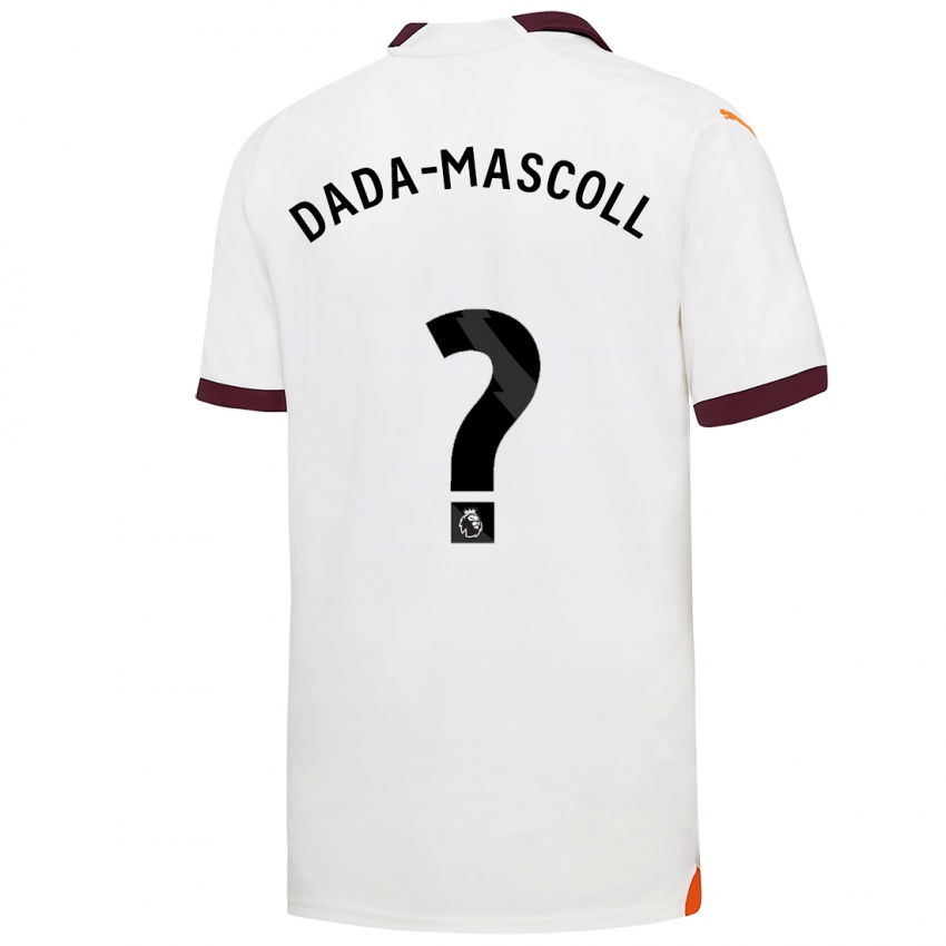 Męski Isaiah Dada-Mascoll #0 Biały Wyjazdowa Koszulka 2023/24 Koszulki Klubowe