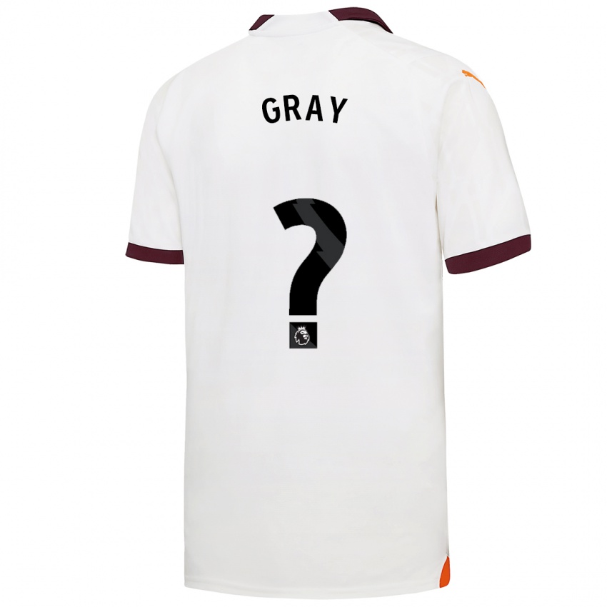 Męski Charlie Gray #0 Biały Wyjazdowa Koszulka 2023/24 Koszulki Klubowe
