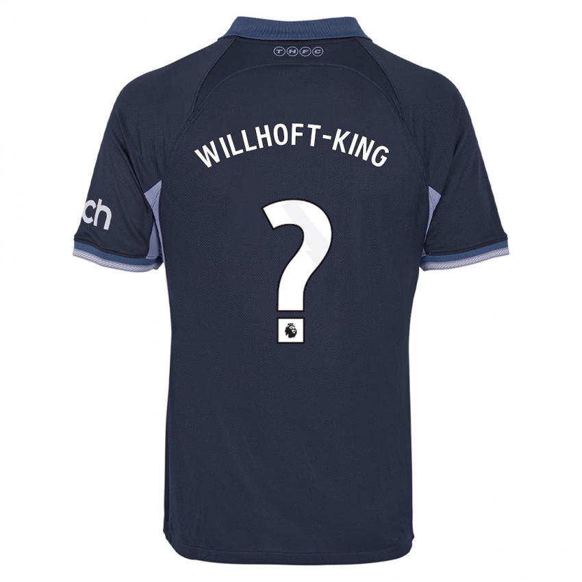 Męski Han Willhoft-King #0 Ciemny Niebieski Wyjazdowa Koszulka 2023/24 Koszulki Klubowe