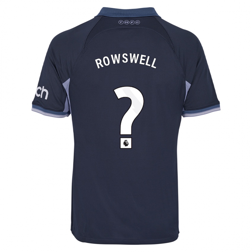 Męski James Rowswell #0 Ciemny Niebieski Wyjazdowa Koszulka 2023/24 Koszulki Klubowe