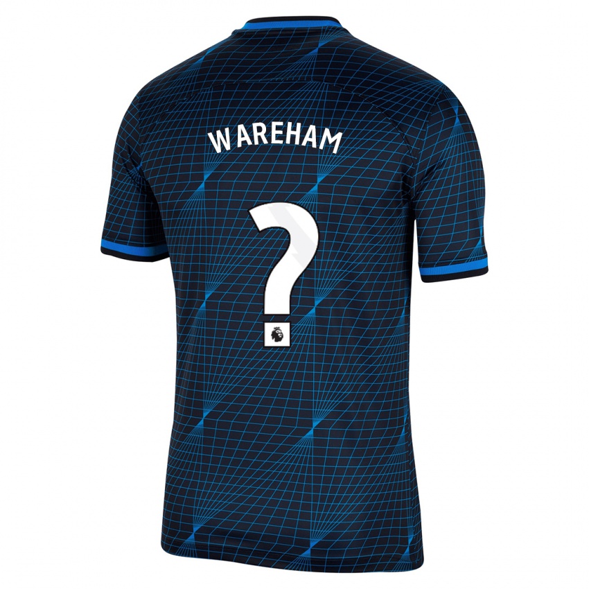 Męski Jayden Wareham #0 Ciemny Niebieski Wyjazdowa Koszulka 2023/24 Koszulki Klubowe