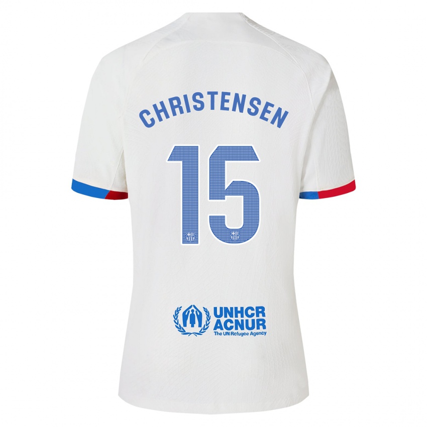 Męski Andreas Christensen #15 Biały Wyjazdowa Koszulka 2023/24 Koszulki Klubowe