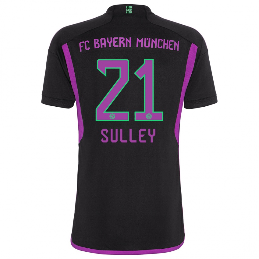 Męski Williams Baffour Sulley #21 Czarny Wyjazdowa Koszulka 2023/24 Koszulki Klubowe