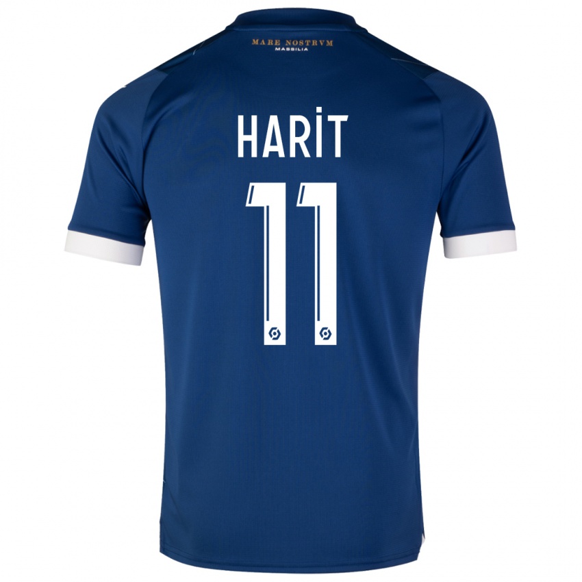 Męski Amine Harit #11 Ciemny Niebieski Wyjazdowa Koszulka 2023/24 Koszulki Klubowe