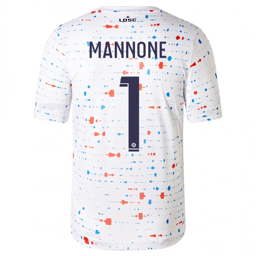 Męski Vito Mannone #1 Biały Wyjazdowa Koszulka 2023/24 Koszulki Klubowe