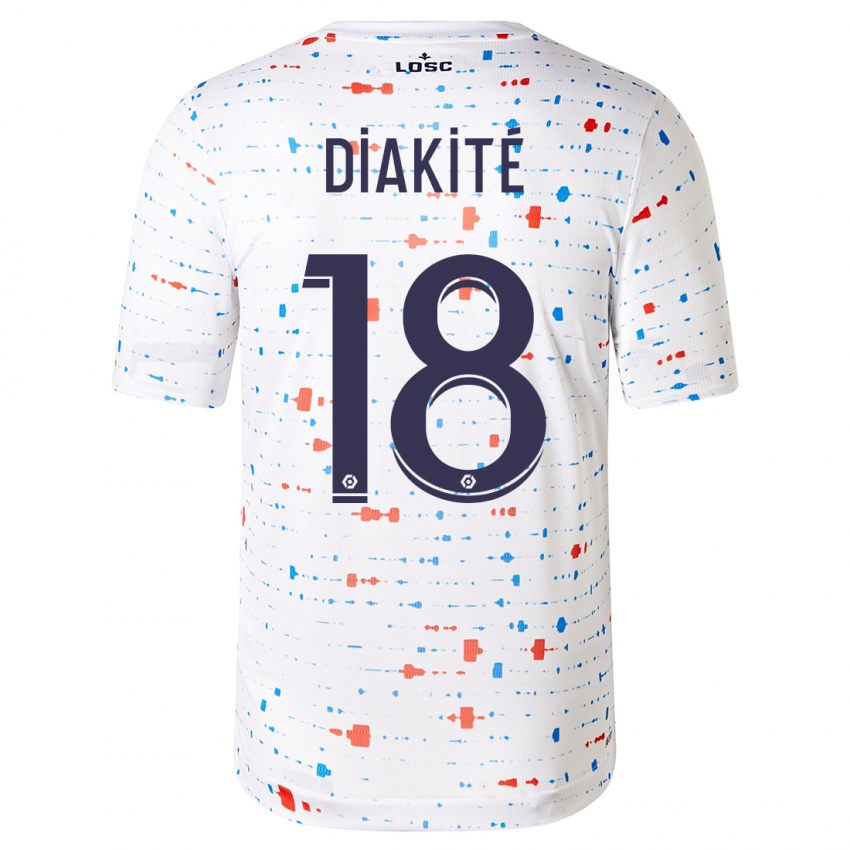 Męski Bafode Diakite #18 Biały Wyjazdowa Koszulka 2023/24 Koszulki Klubowe