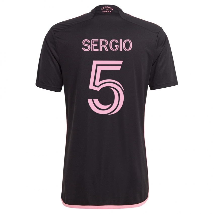 Męski Sergio Busquets #5 Czarny Wyjazdowa Koszulka 2023/24 Koszulki Klubowe