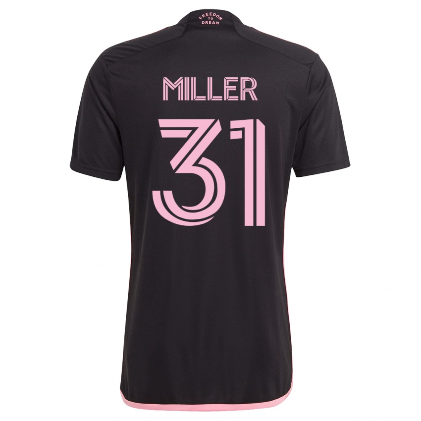 Męski Kamal Miller #31 Czarny Wyjazdowa Koszulka 2023/24 Koszulki Klubowe