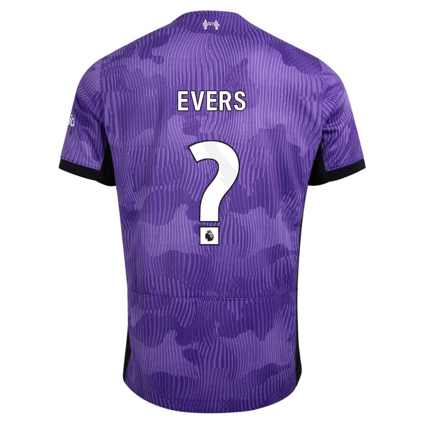 Męski Harry Evers #0 Fioletowy Trzeci Komplet Koszulka 2023/24 Koszulki Klubowe