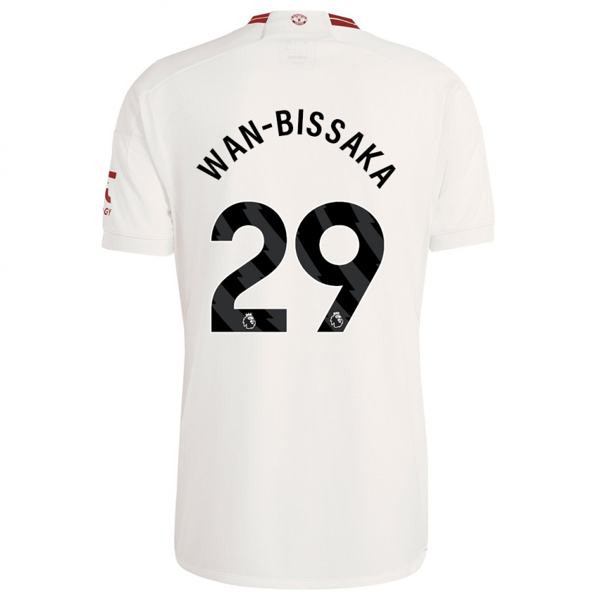 Męski Aaron Wan-Bissaka #29 Biały Trzeci Komplet Koszulka 2023/24 Koszulki Klubowe