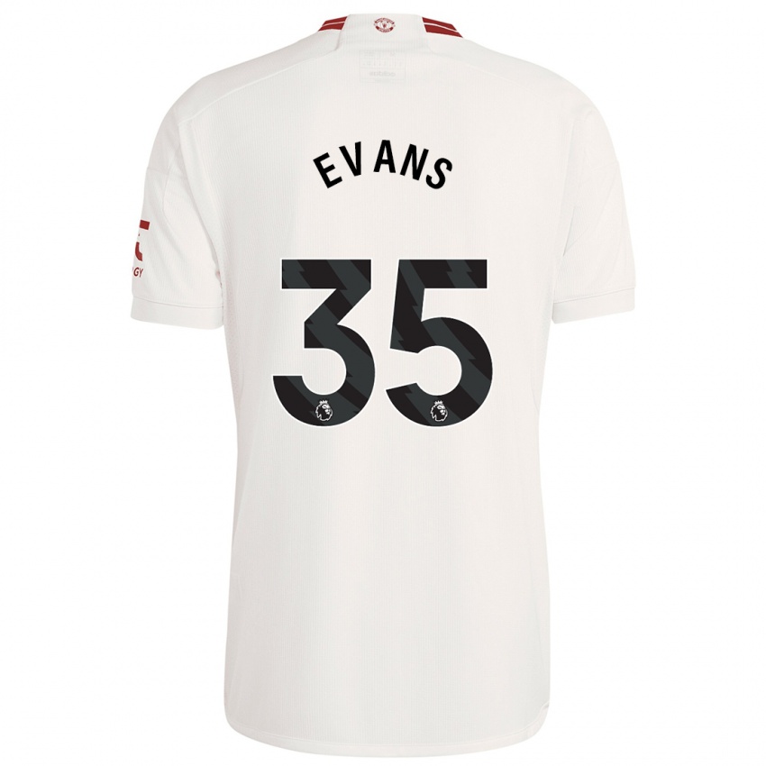 Męski Jonny Evans #35 Biały Trzeci Komplet Koszulka 2023/24 Koszulki Klubowe