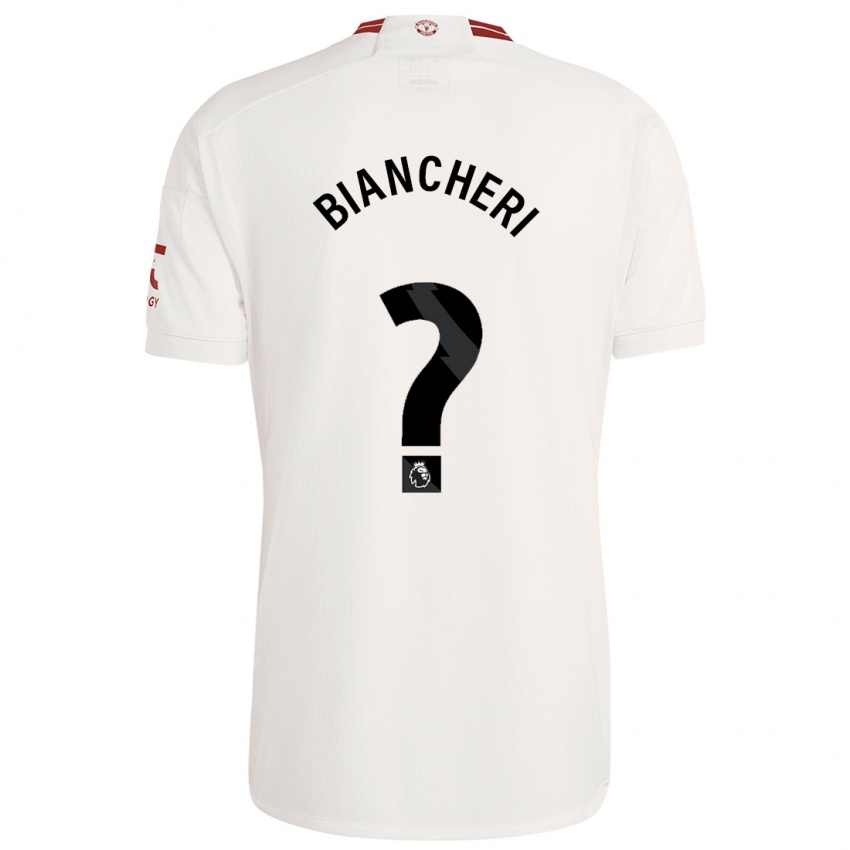 Męski Gabriele Biancheri #0 Biały Trzeci Komplet Koszulka 2023/24 Koszulki Klubowe