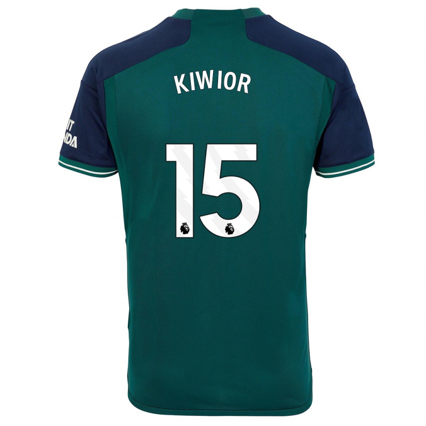 Męski Jakub Kiwior #15 Zielony Trzeci Komplet Koszulka 2023/24 Koszulki Klubowe