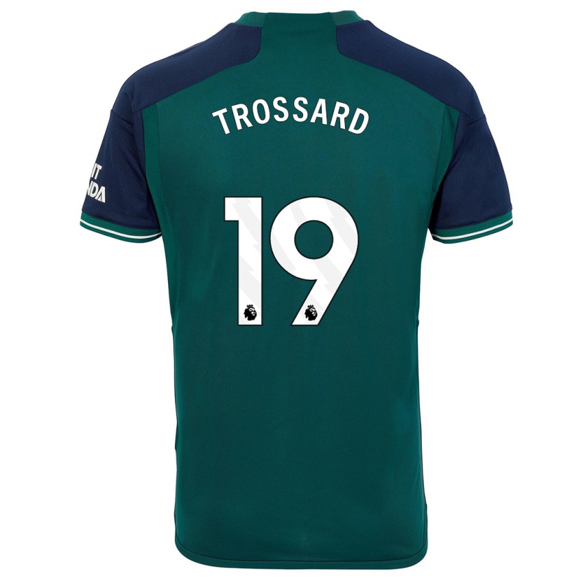 Męski Leandro Trossard #19 Zielony Trzeci Komplet Koszulka 2023/24 Koszulki Klubowe