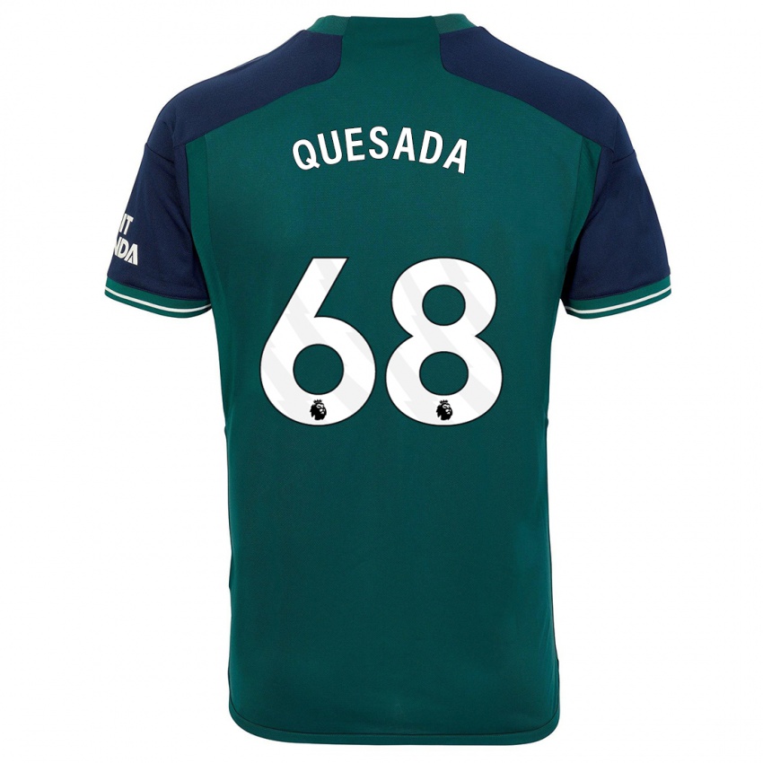 Męski Elián Quesada #68 Zielony Trzeci Komplet Koszulka 2023/24 Koszulki Klubowe