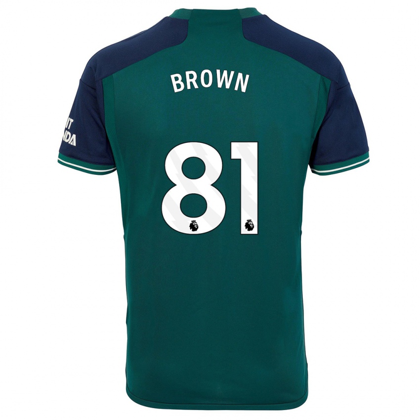 Męski Luis Brown #81 Zielony Trzeci Komplet Koszulka 2023/24 Koszulki Klubowe