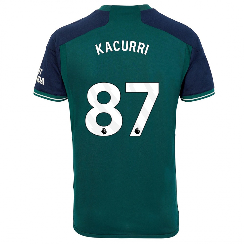 Męski Maldini Kacurri #87 Zielony Trzeci Komplet Koszulka 2023/24 Koszulki Klubowe