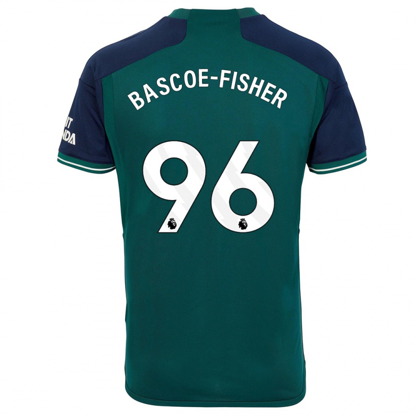 Męski Jakai Bascoe-Fisher #96 Zielony Trzeci Komplet Koszulka 2023/24 Koszulki Klubowe