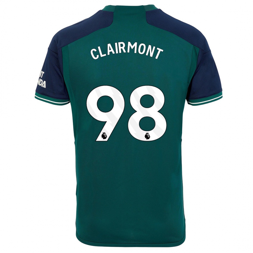 Męski Reece Clairmont #98 Zielony Trzeci Komplet Koszulka 2023/24 Koszulki Klubowe