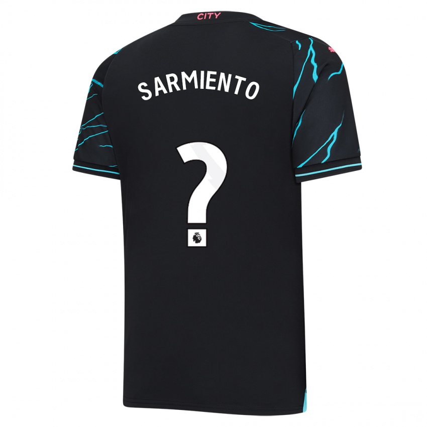 Męski Darío Sarmiento #0 Ciemny Niebieski Trzeci Komplet Koszulka 2023/24 Koszulki Klubowe