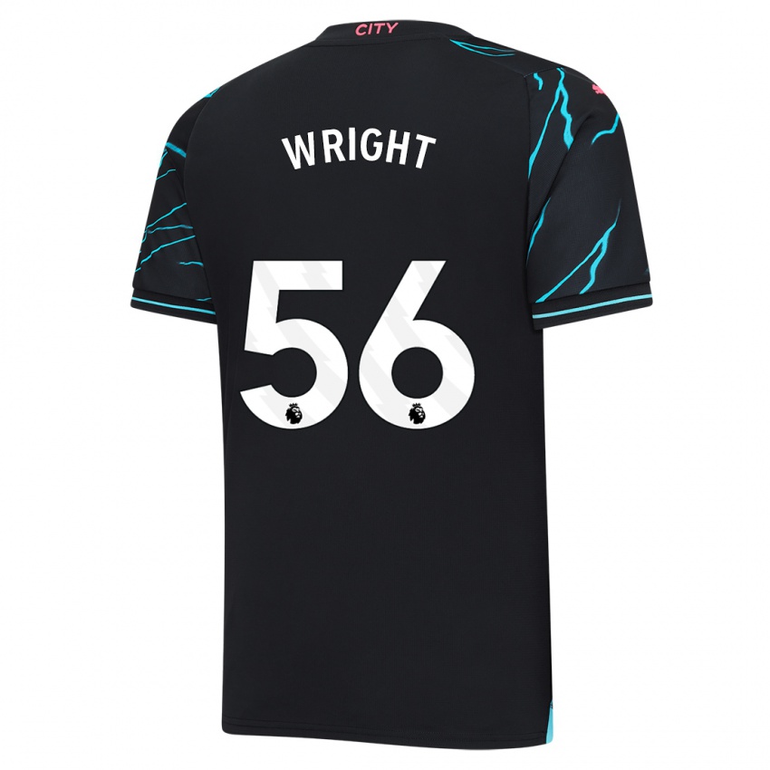 Męski Jacob Wright #56 Ciemny Niebieski Trzeci Komplet Koszulka 2023/24 Koszulki Klubowe
