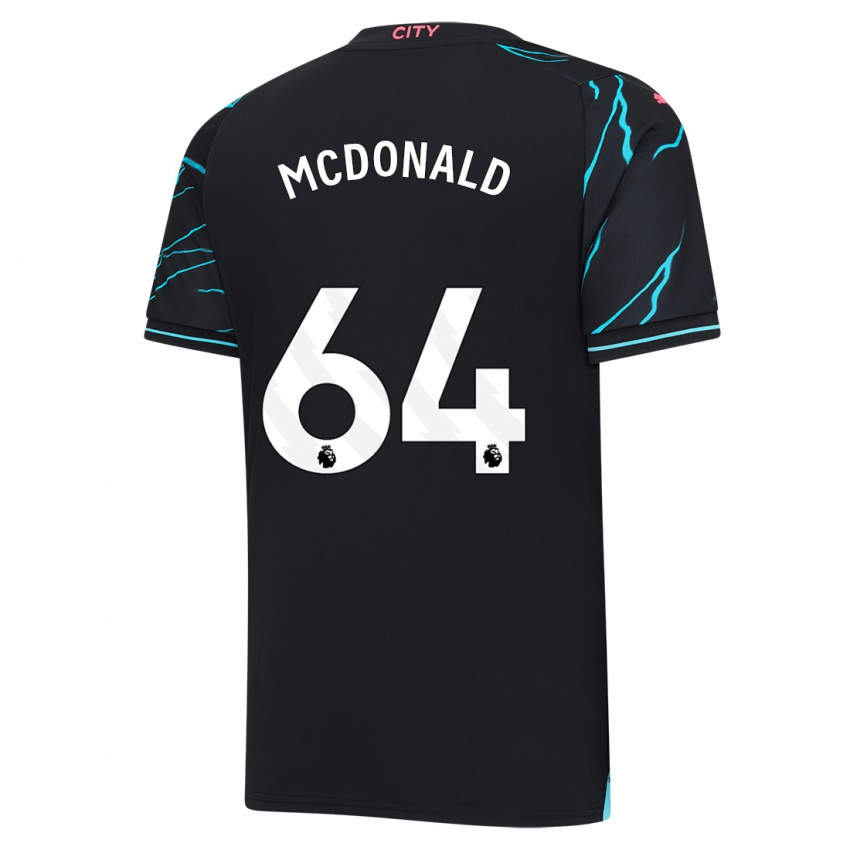 Męski Rowan Mcdonald #64 Ciemny Niebieski Trzeci Komplet Koszulka 2023/24 Koszulki Klubowe