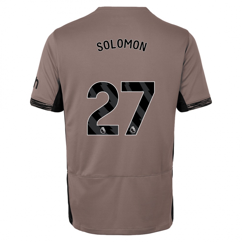 Męski Manor Solomon #27 Ciemny Beż Trzeci Komplet Koszulka 2023/24 Koszulki Klubowe