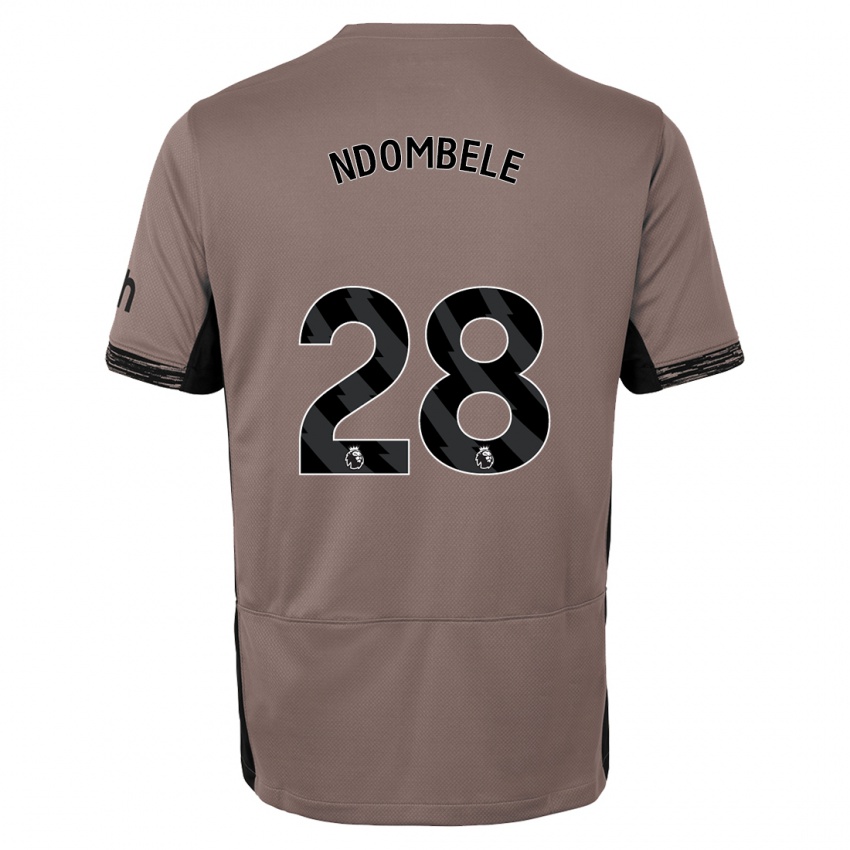 Męski Tanguy Ndombele #28 Ciemny Beż Trzeci Komplet Koszulka 2023/24 Koszulki Klubowe