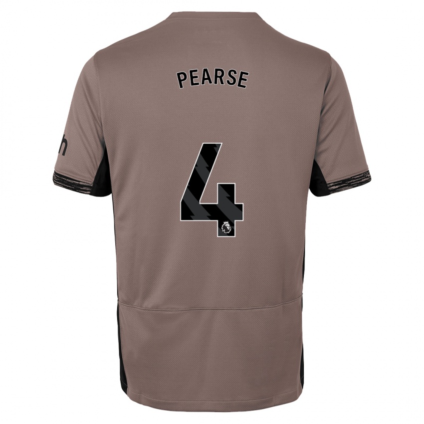 Męski Gracie Pearse #4 Ciemny Beż Trzeci Komplet Koszulka 2023/24 Koszulki Klubowe